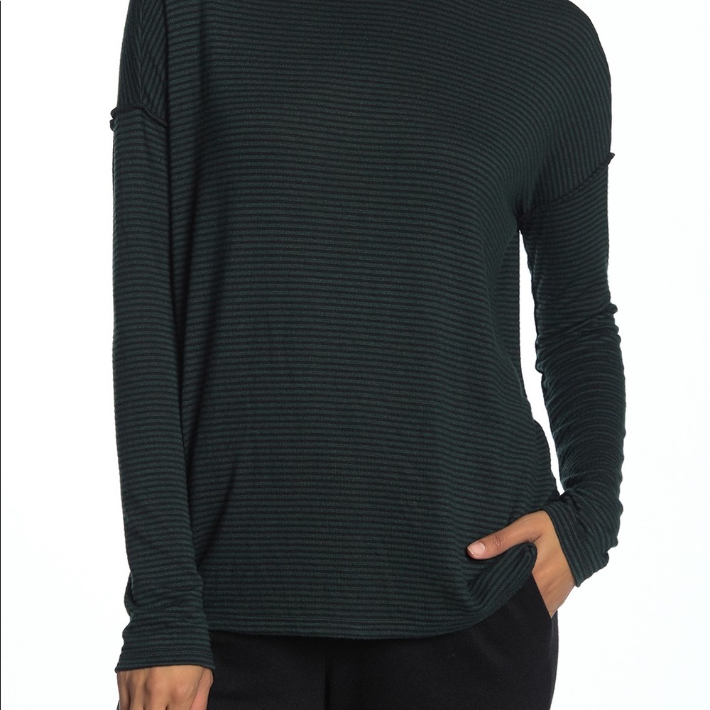 Philanthropy stripe turtleneck tee